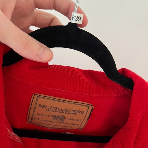 639 Dr. Collectors Jacket Denim Vintage Fade Red Strawberry sz XS - Picture 3 of 4
